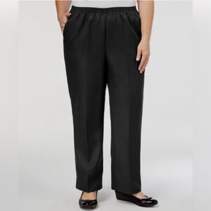 Alfred Dunner NWT Bundle of 2 pairs pull on pants black & blue women’s 20W short